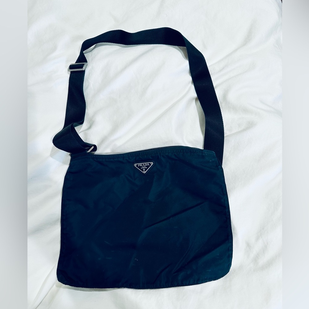 Nylon Prada Bag - Blue. Well loved with lots of life!